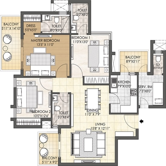 Adani Oyster Grande in Sector 102 Dwarka Expressway, Gurgaon thumbnail 11