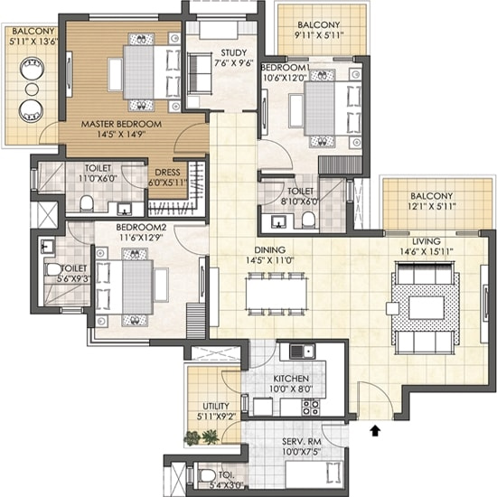 Adani Oyster Grande in Sector 102 Dwarka Expressway, Gurgaon thumbnail 13