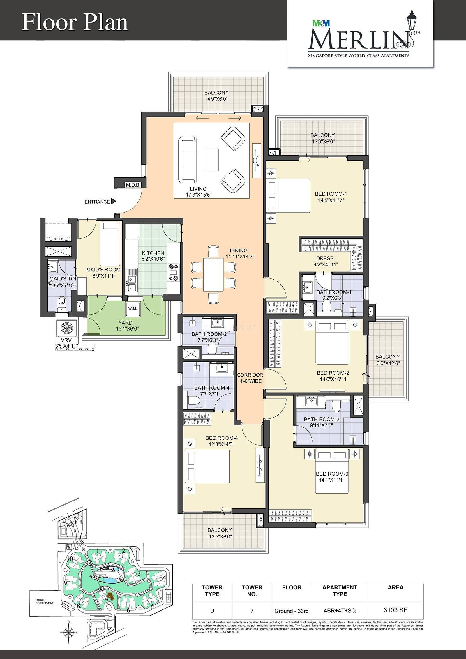 M3M Merlin Sector 67 Golf Course Extension Road, Gurgaon thumbnail 22