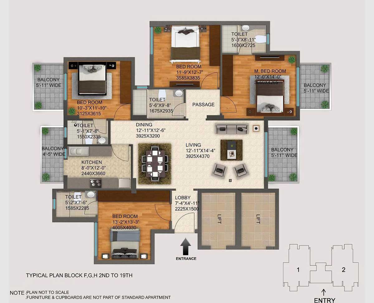 DLF Regal Gardens Sector 90 Dwarka Expressway, Gurgaon thumbnail 13