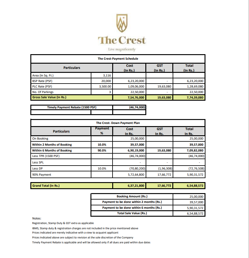 DLF Crest Sector 54 Golf Course Road, Gurgaon thumbnail 16