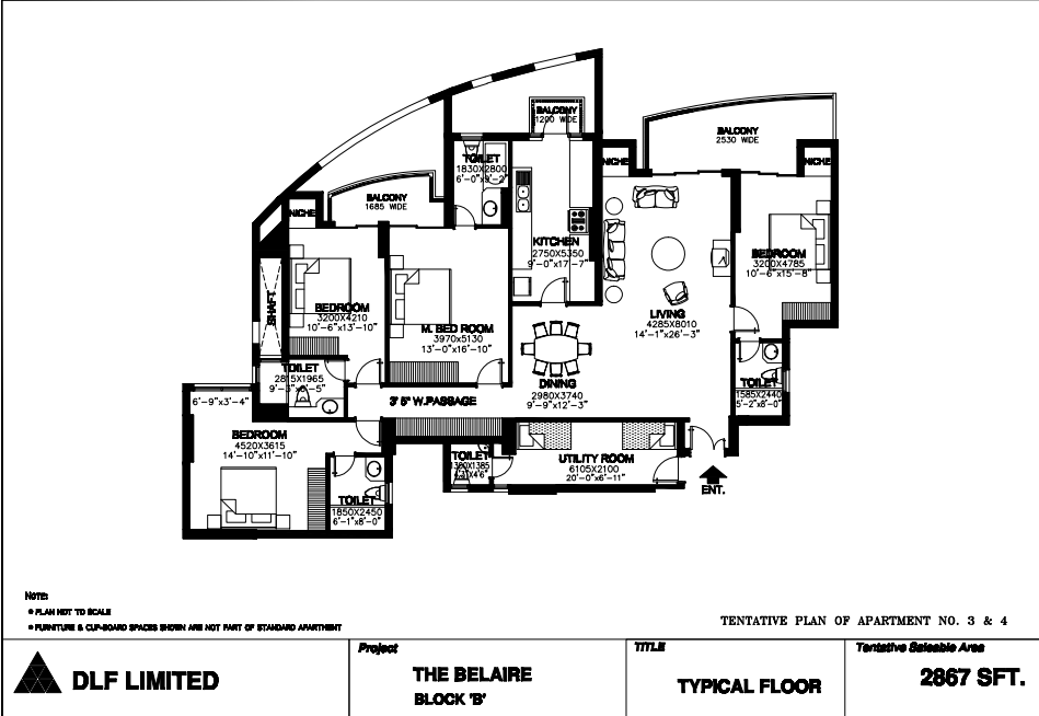 DLF The Belaire Sector 54 Golf Course Road, Gurgaon thumbnail 16