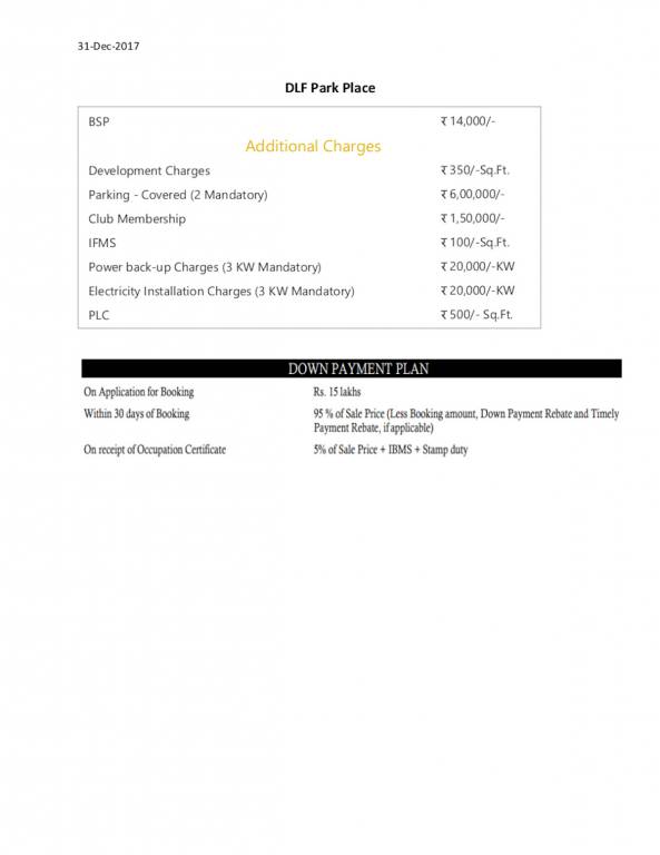 DLF Park Place Sector 54 Golf Course Road, Gurgaon thumbnail 16