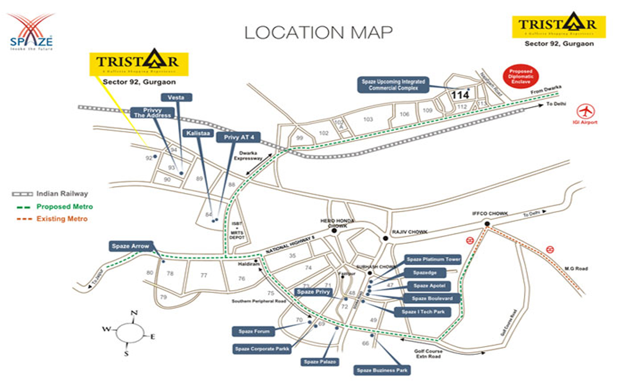 Spaze Tristaar Sector 92 Dwarka Expressway, Gurgaon thumbnail 14