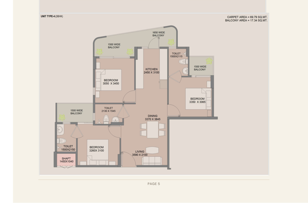 Wal-Serenia-92-3-BHK-Unit-Type-4-Full-Floor-Plan